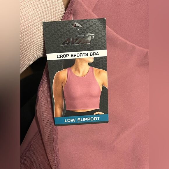 NWT Crop Sports Bra Sz Small Mauve color - Picture 2 of 7